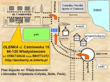 Cetniewo Oleńka lokalizacja